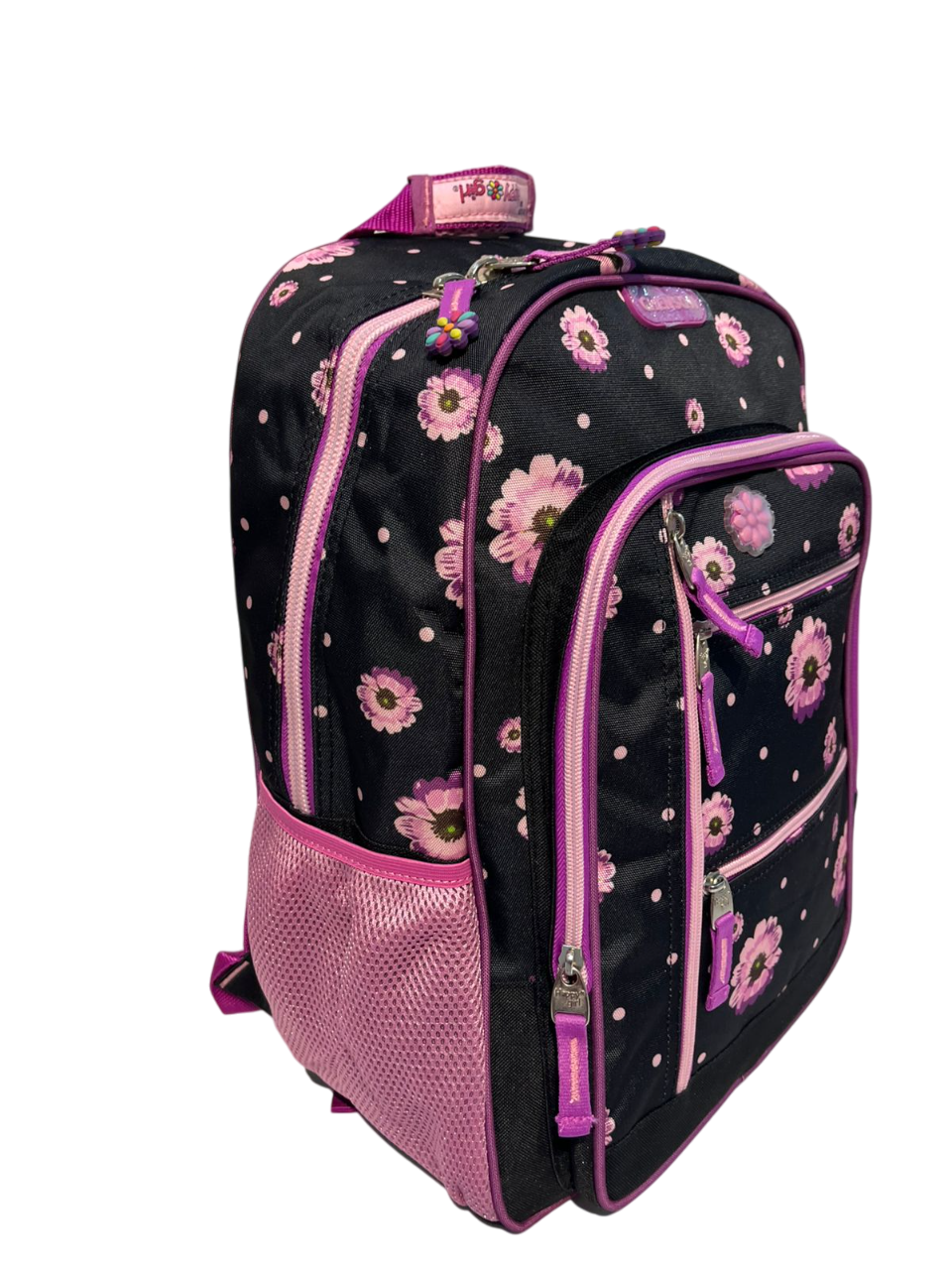 MOCHILA PRIMARIA MOD.HG66520-3 HAPPY GIRL FLOR MORADA CHENSON