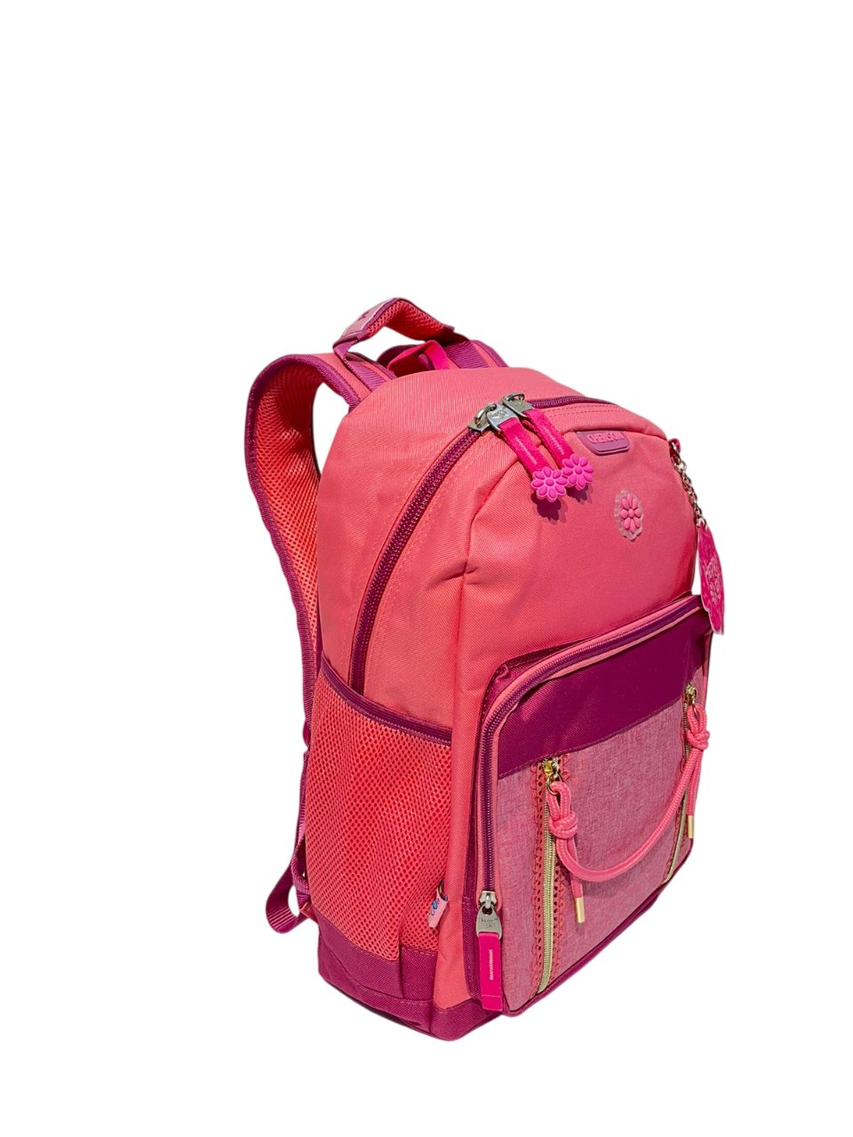 MOCHILA PRIMARIA MOD.HG70652-P ROSA DOBLE ZIPPER CHENSON