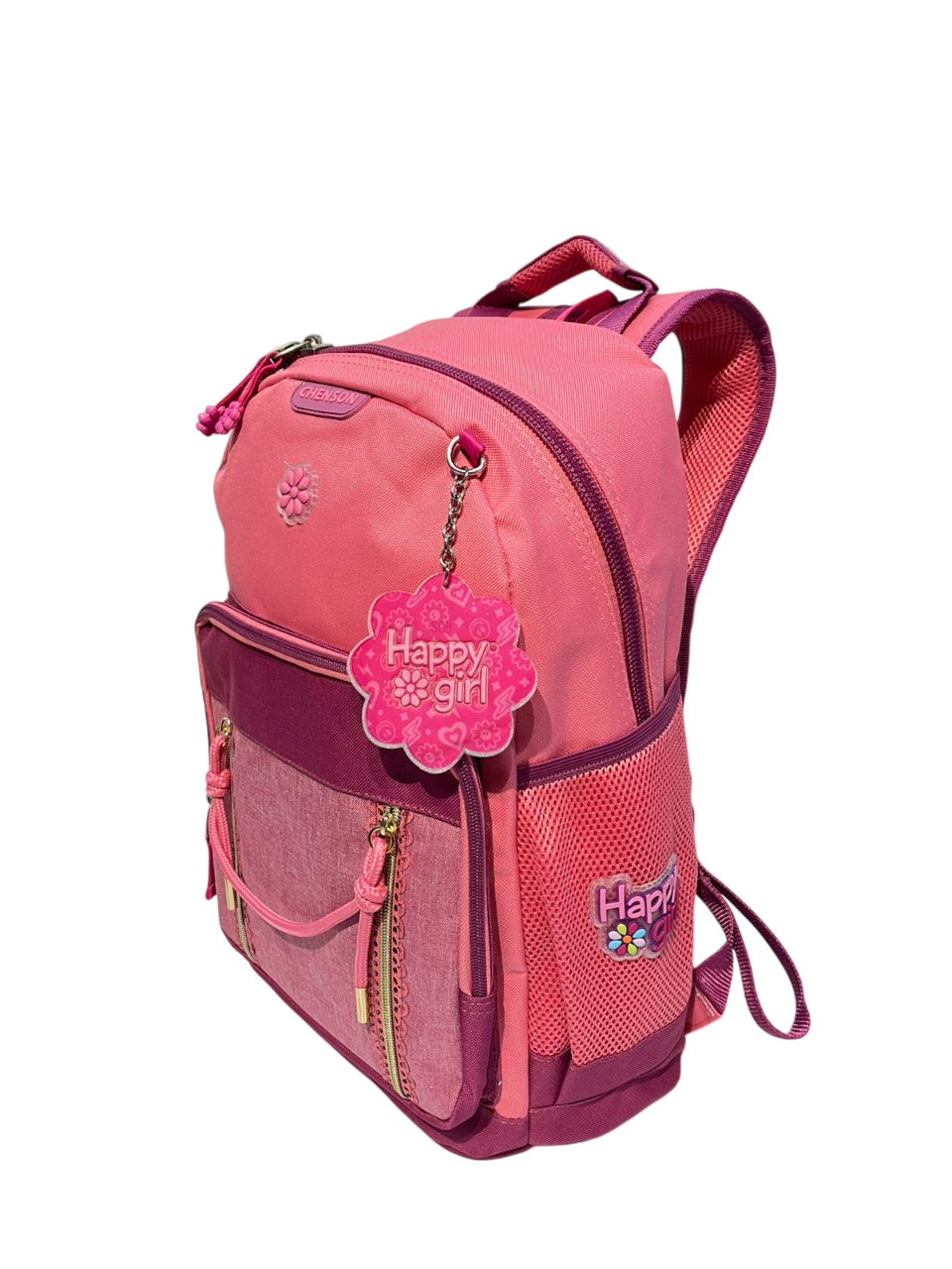 MOCHILA PRIMARIA MOD.HG70652-P ROSA DOBLE ZIPPER CHENSON