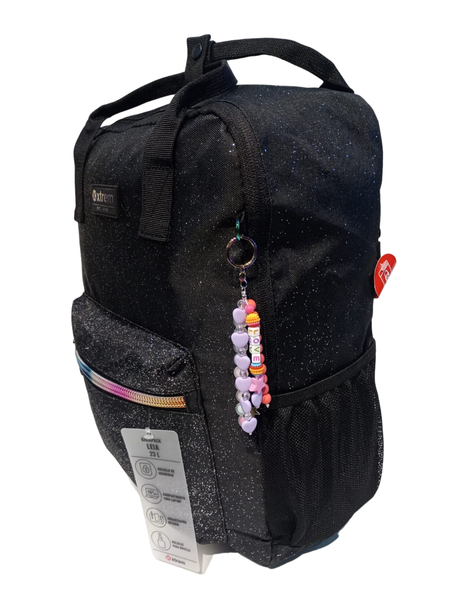 MOCHILA XTREM MOD. LEIA 4XT NEGRO GLITTER