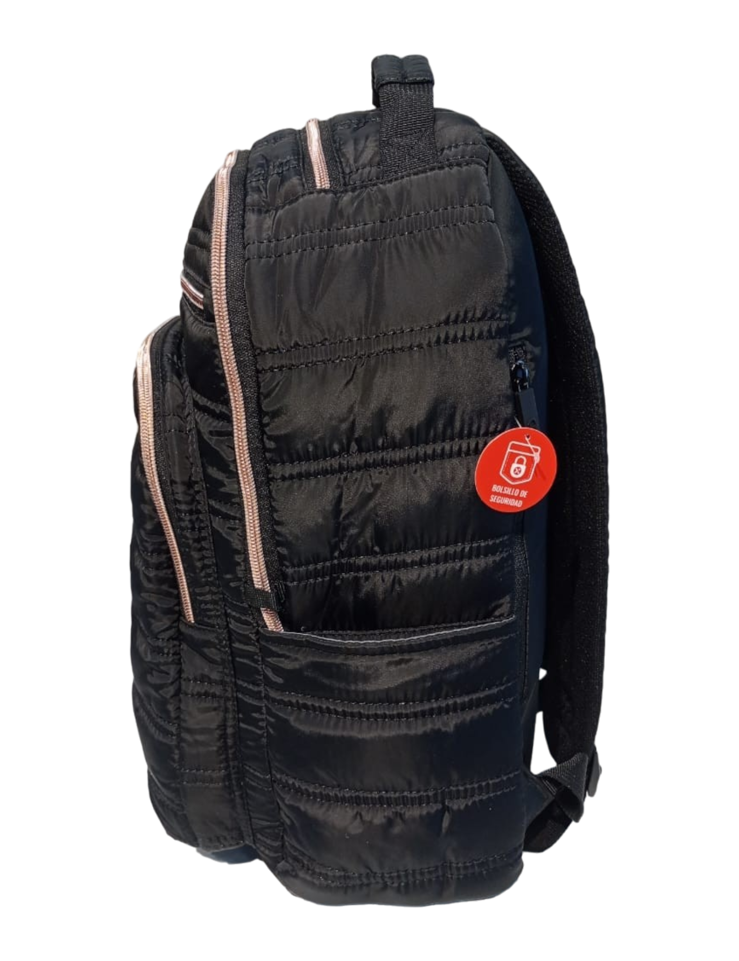 MOCHILAS XTREM MOD. VERMONT NEGRO/ROSA GOLD
