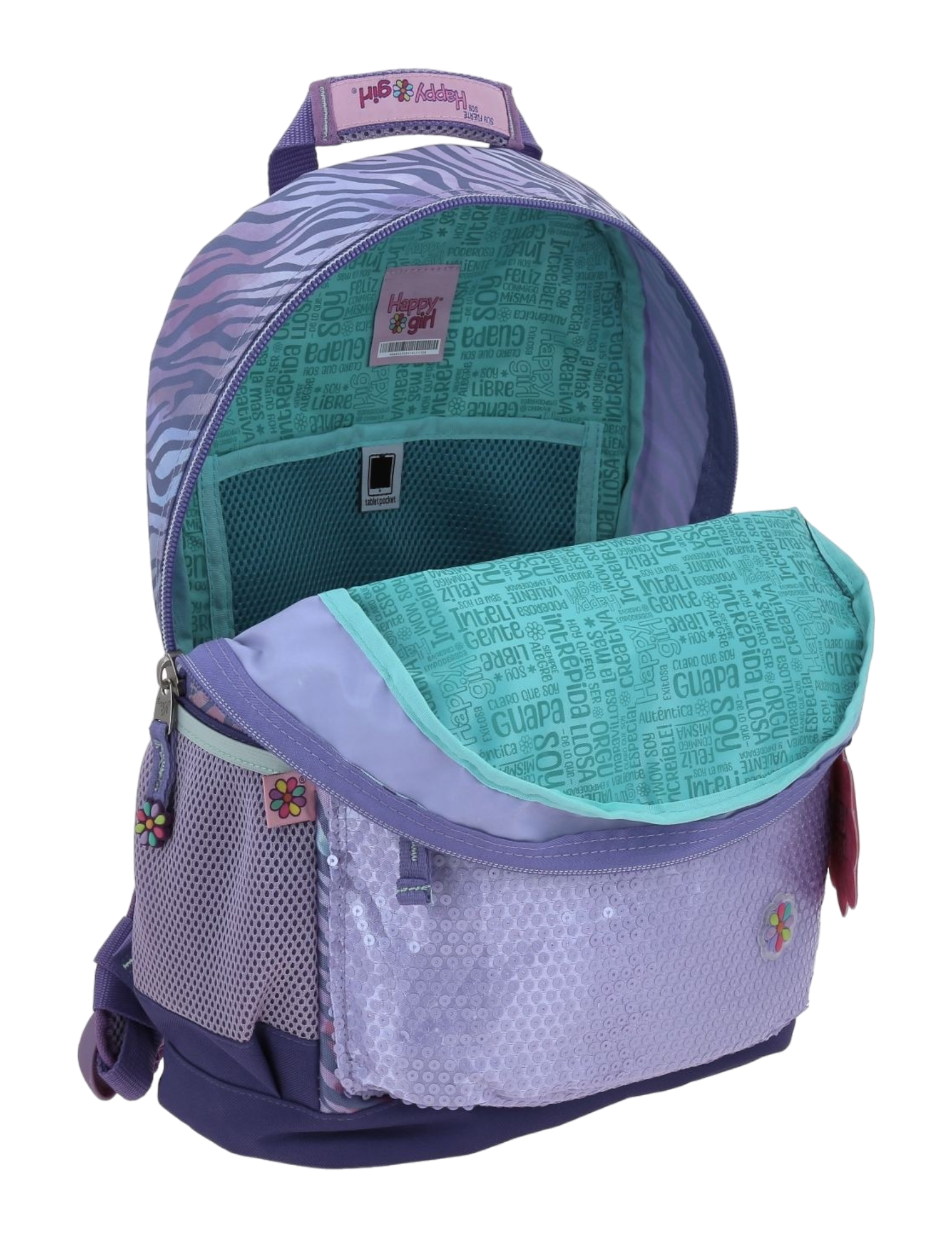 MOCHILA CHENSON MOD.HG66462-U HAPPY GIRL MORADO
