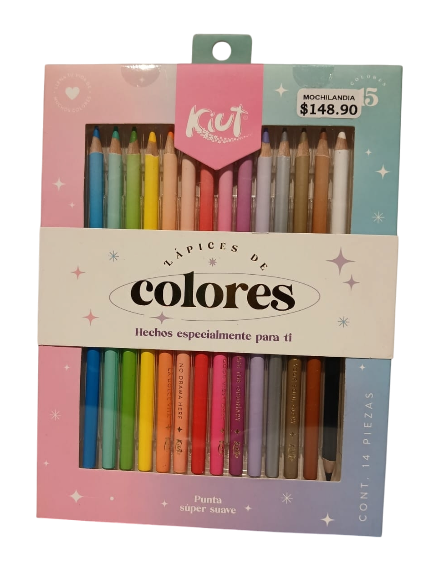 LAPICES DE COLORES KIUT 14 PIEZAS