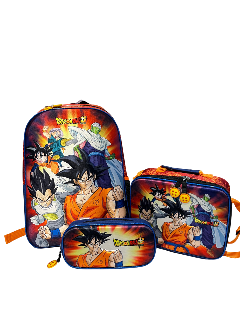 KIT 3 EN 1 MOD.DBS131-SE006A MOCHILA 3D+LAPICERA+LONCHERA DRAGON BALL