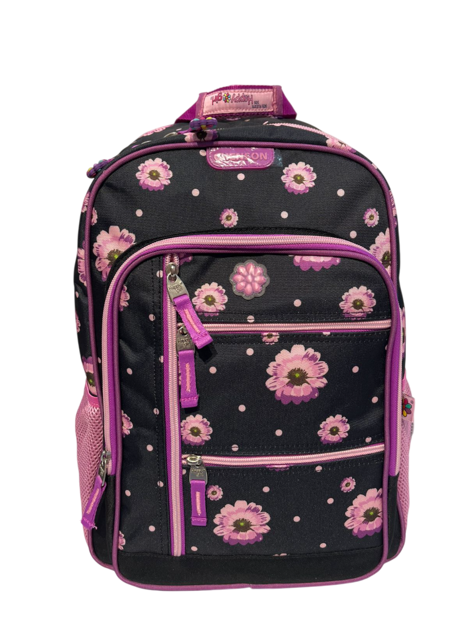 MOCHILA PRIMARIA MOD.HG66520-3 HAPPY GIRL FLOR MORADA CHENSON