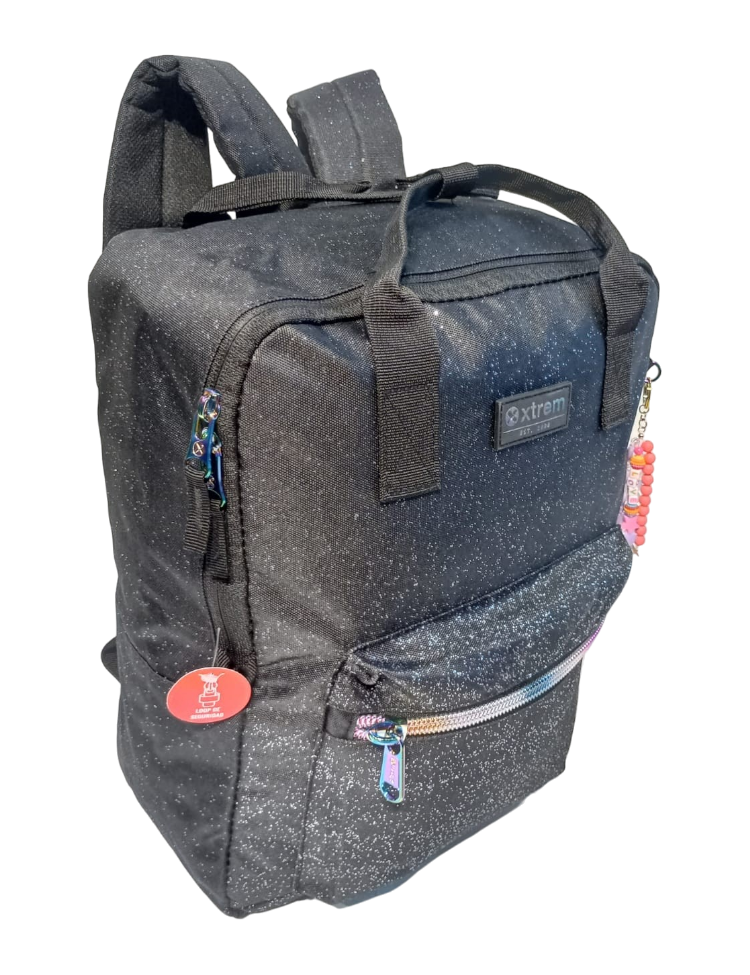 MOCHILA XTREM  MOD. LEIA 4XT  NEGRO GLITTER