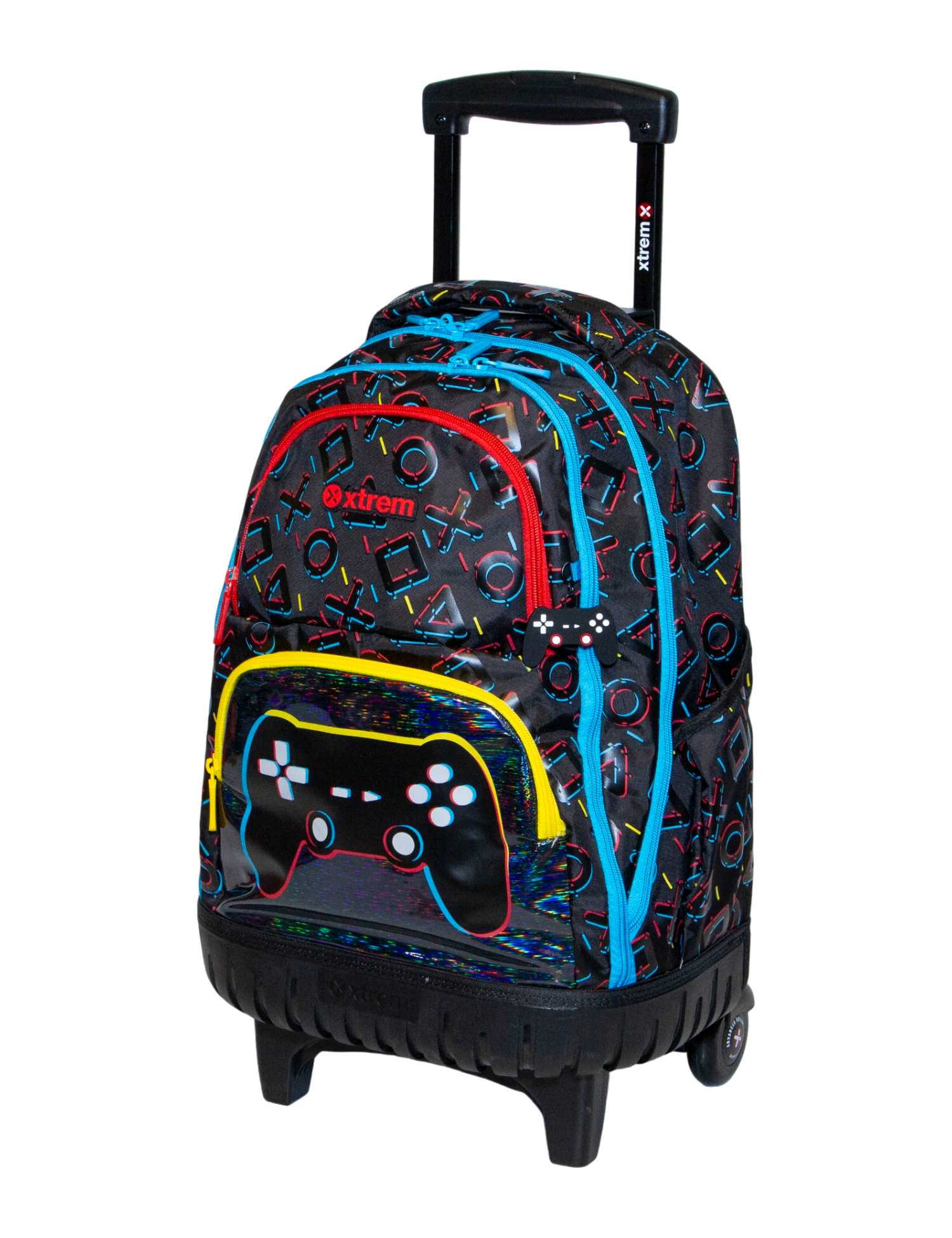 MOCHILA PRIMARIA CON LLANTITAS XTREM BLACK GAMER