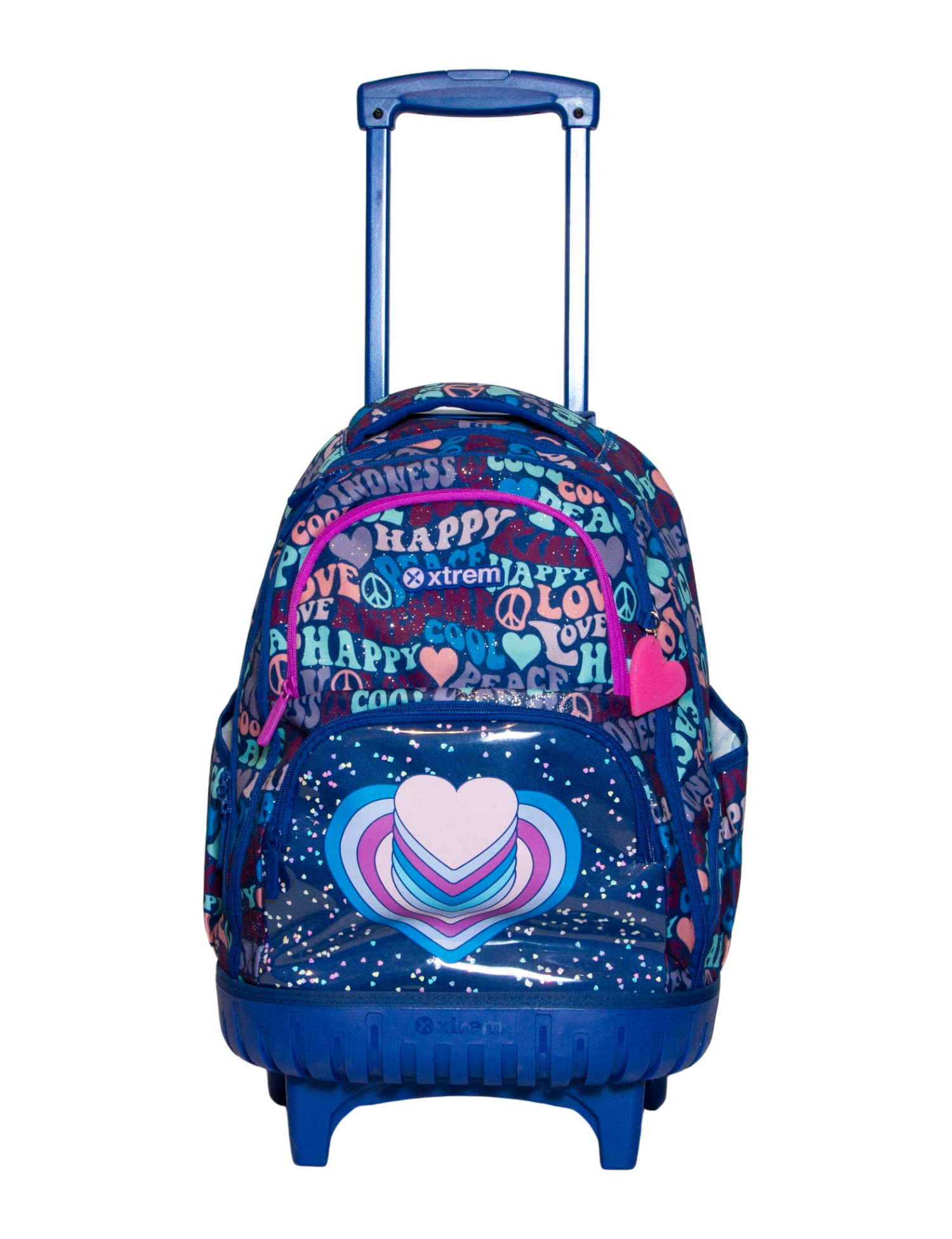 MOCHILA PRIMARIA XTREM CON LLANTITAS CROSS 2.0 BLUE HEART