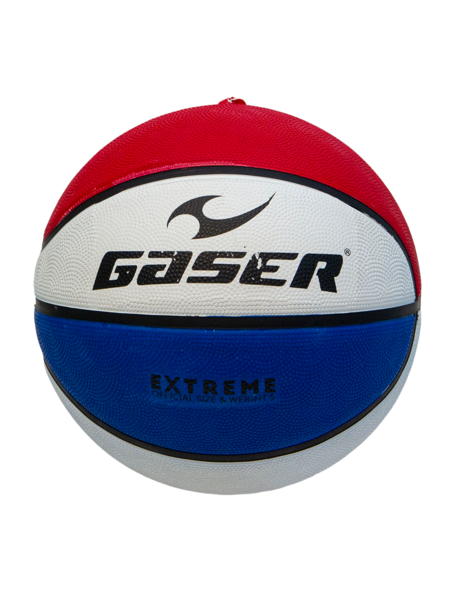 BALON BASQUET GASER ROJO, BLANCO Y AZUL