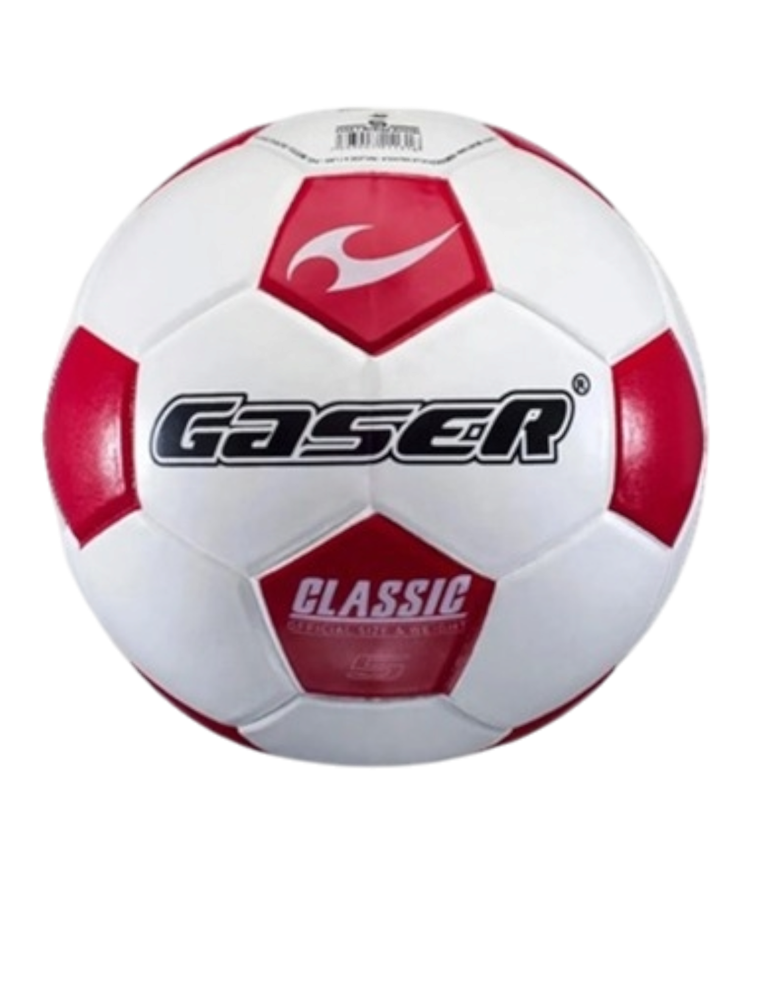 BALÓN GASER CLASSIC FUTBOL BLANCO Y ROJO