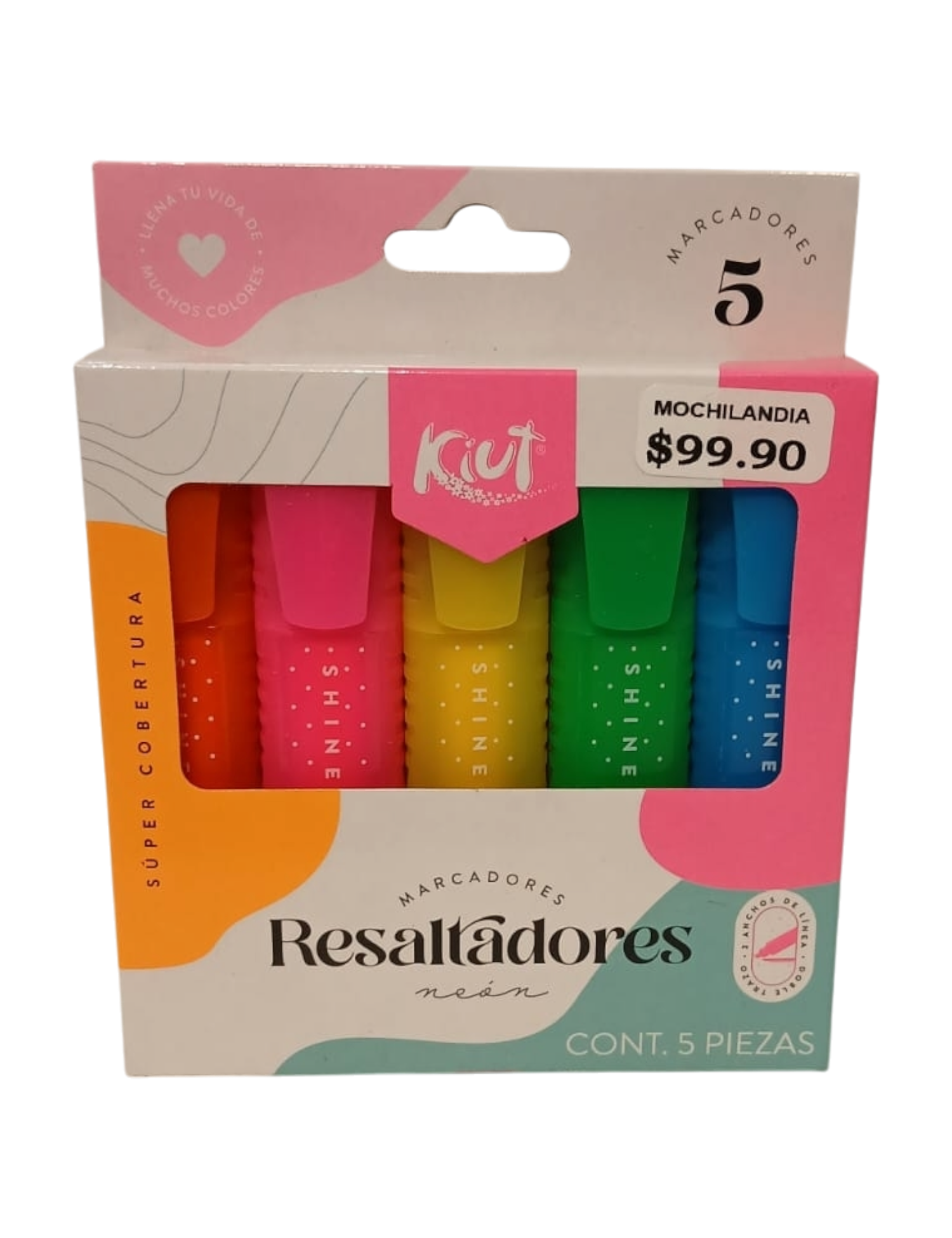 MARCADORES RESALTADORES NEON MARCA KIUT