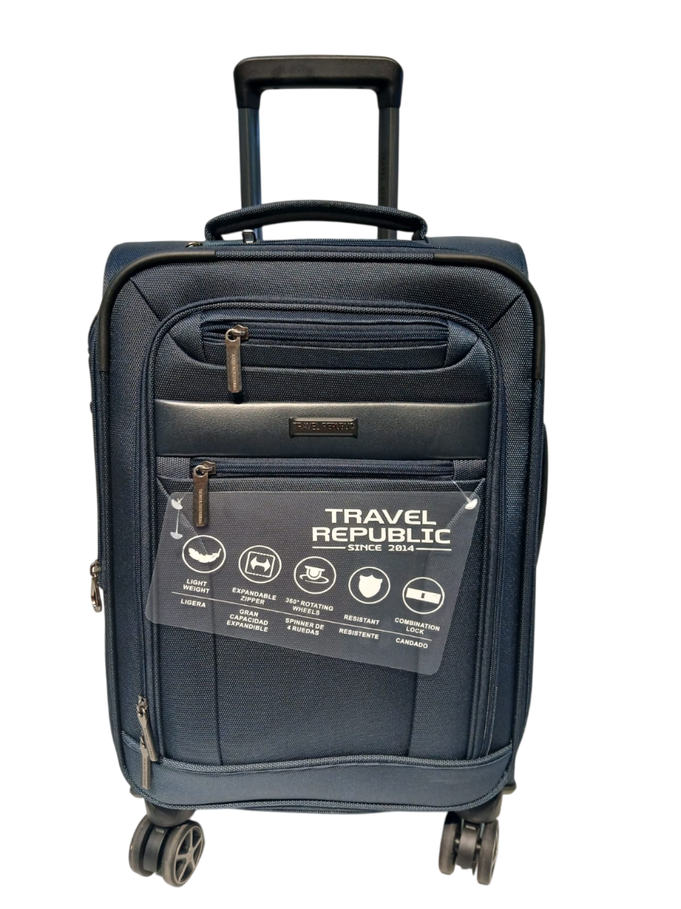 VELIZ 20" SPINNER 360° MOD. TR-7502-NV AZUL MARINO TRAVEL REPUBLIC