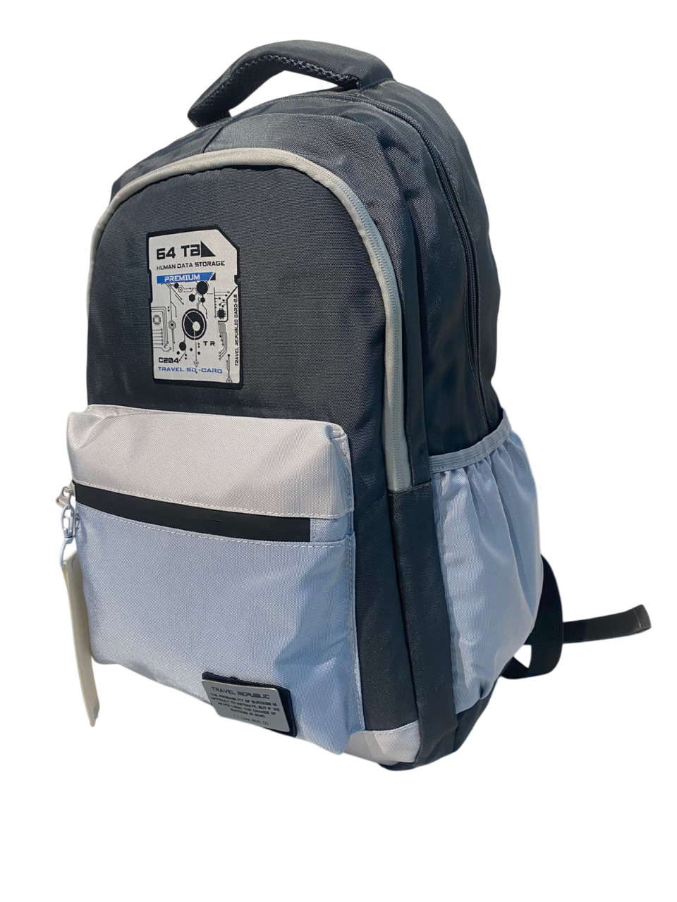 MOCHILA JUVENIL MOD. TR-MEB08 GRIS TRAVEL REPUBLIC