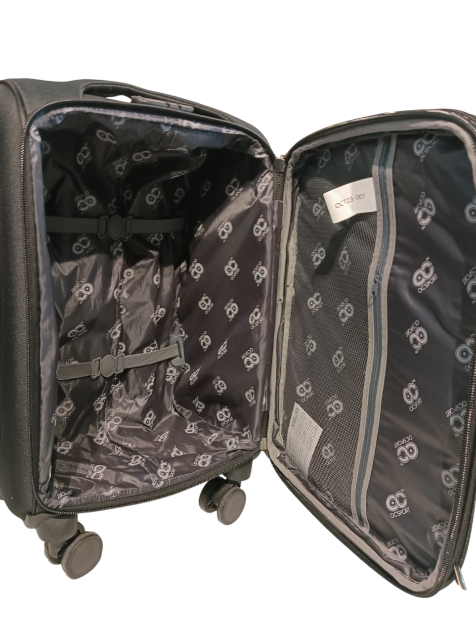 Veliz 20 Spinner 360 Mod. Ocsport-2024-001 Negro Negro Liso